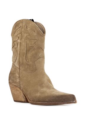 Beige Suede Texan Boot ELENA IACHI | E2016VELOURAVENA